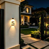 Luz solar para número de porta