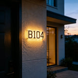 Luz solar para número de porta