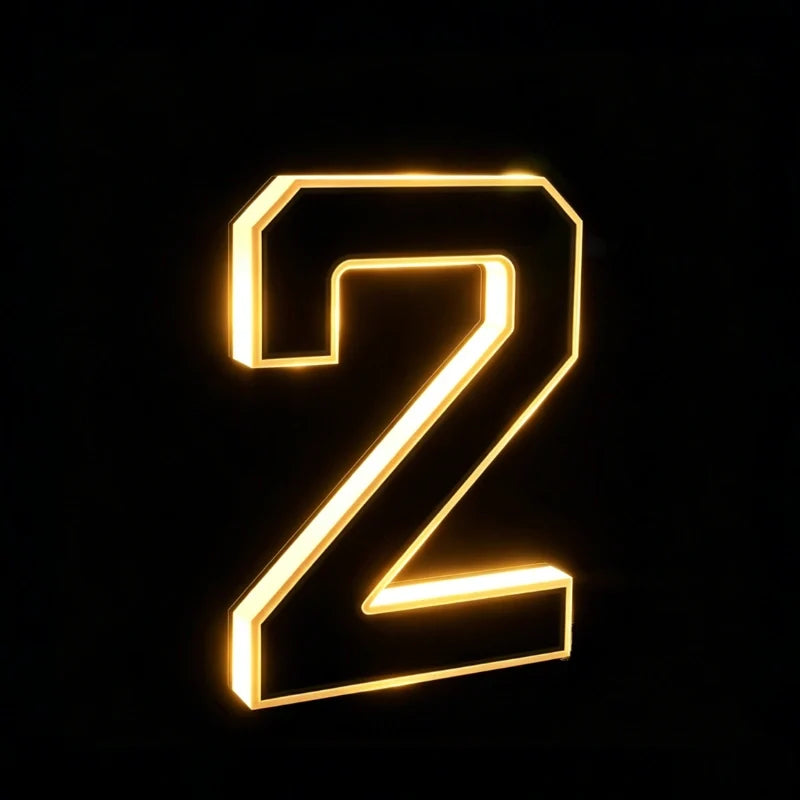 Luz solar para número de porta