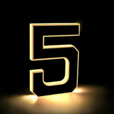 Luz solar para número de porta