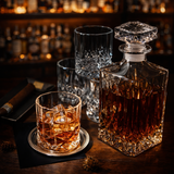 Garrafa e Copos de Whisky