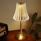 Candeeiro Mesa Cristal Dourado